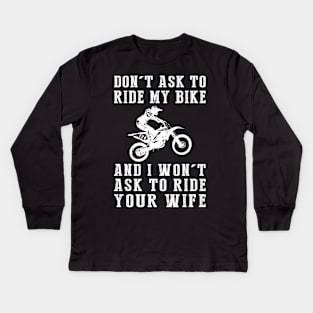 Dirt-Bike Respect T-Shirt Kids Long Sleeve T-Shirt